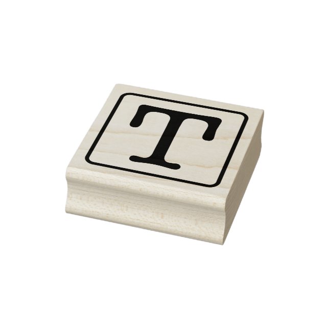 Typewriter Letter T Rubber Stamp (Stamp)