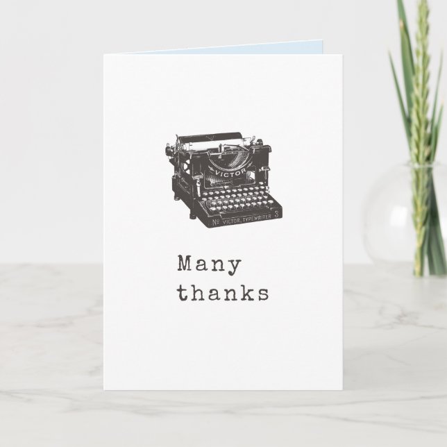 Typewriter Personalized Greeting Card (Front)
