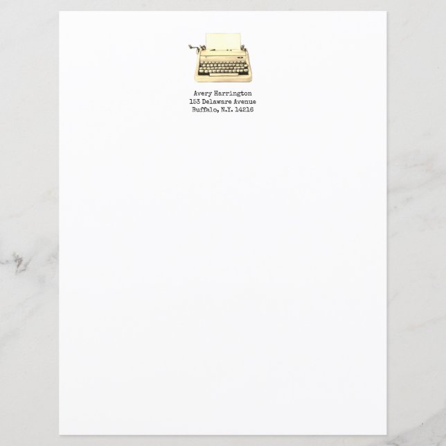 Typewriter Retro 60s Cute Personalized  Notebook (Front)