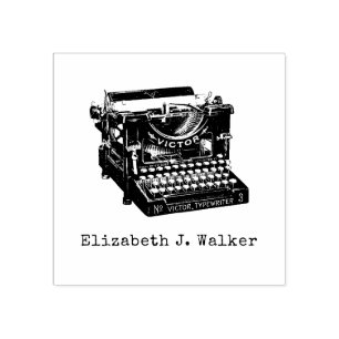 Typewriter Rubber Stamp, personalized Rubber Stamp