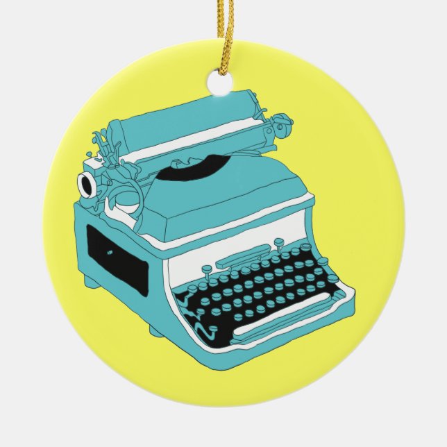 Typewriter - SRF Ceramic Ornament (Front)