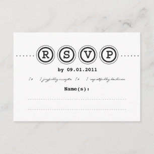 Typewriter Wedding Invitation RSVP