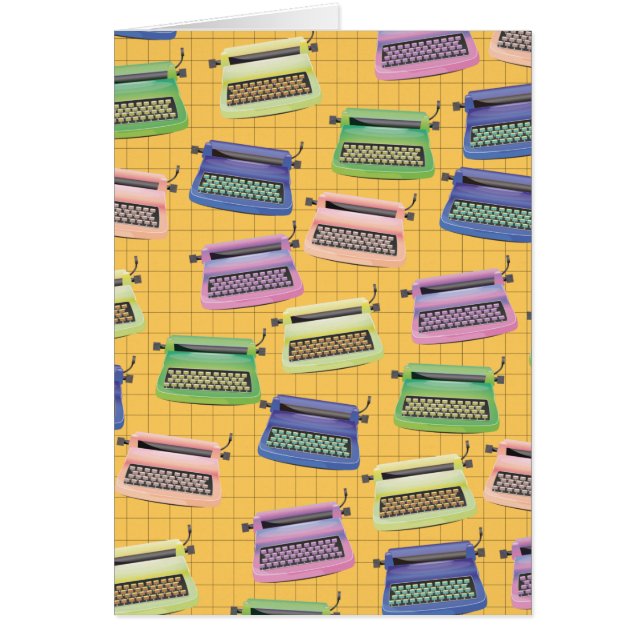 Typewriters pattern cartoon. (Front)