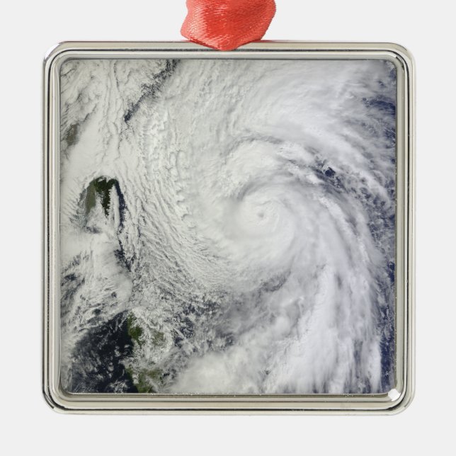 Typhoon Chaba in the Philippine Sea Metal Ornament (Front)