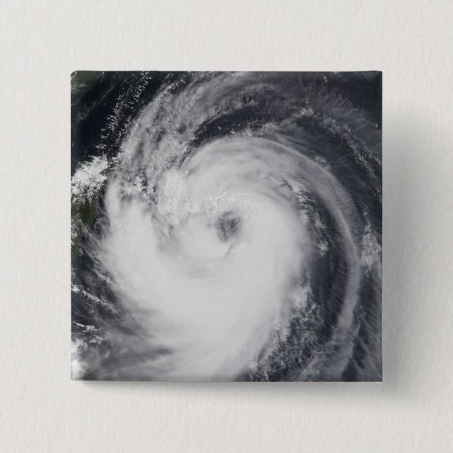 Typhoon Chaba in the western Pacific Ocean 2 Inch Square Button (Front)