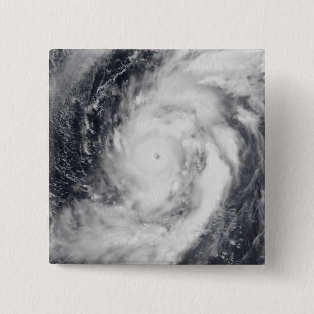 Typhoon Damrey in the western Pacific Ocean 2 Inch Square Button (Front)