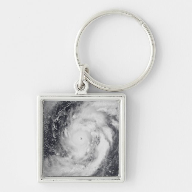 Typhoon Damrey in the western Pacific Ocean Keychain (Front)