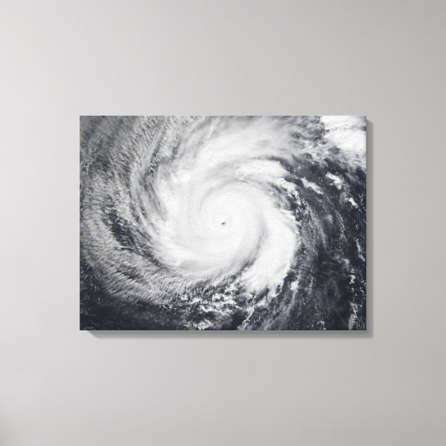 Typhoon Faxai in the western Pacific Ocean Canvas Print (Front)