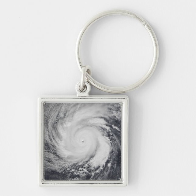 Typhoon Faxai in the western Pacific Ocean Keychain (Front)