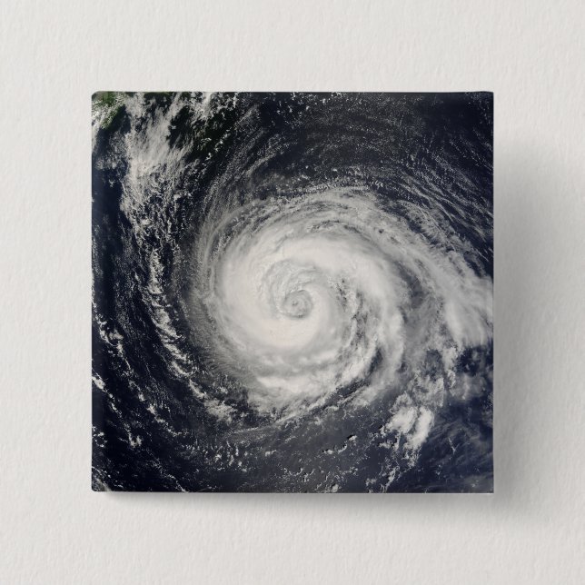 Typhoon Fitow 2 Inch Square Button (Front)