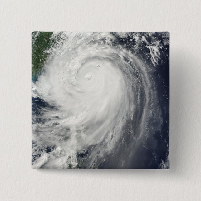 Typhoon Jangmi 2 Inch Square Button (Front)