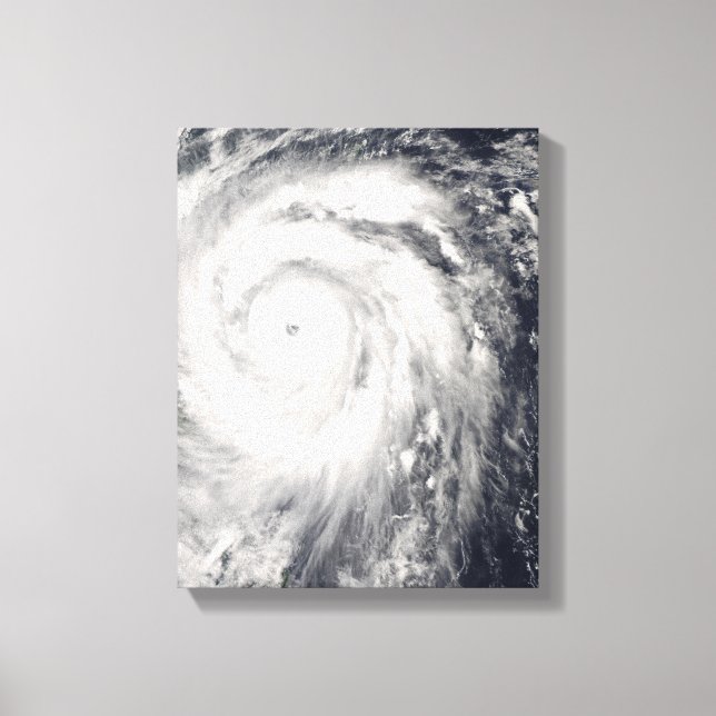 Typhoon Jangmi off Taiwan and the Philippines Canvas Print (Front)