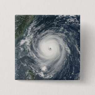 Typhoon Longwang approaching Taiwan 2 Inch Square Button