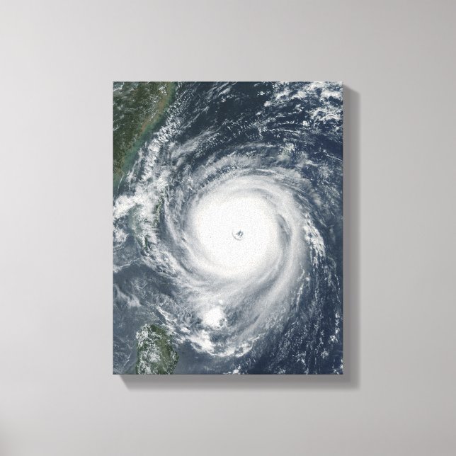 Typhoon Longwang  approaching Taiwan Canvas Print (Front)