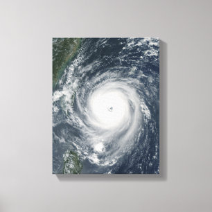 Typhoon Longwang  approaching Taiwan Canvas Print