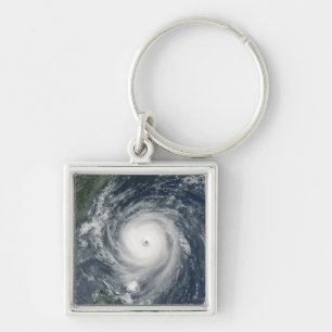 Typhoon Longwang  approaching Taiwan Keychain