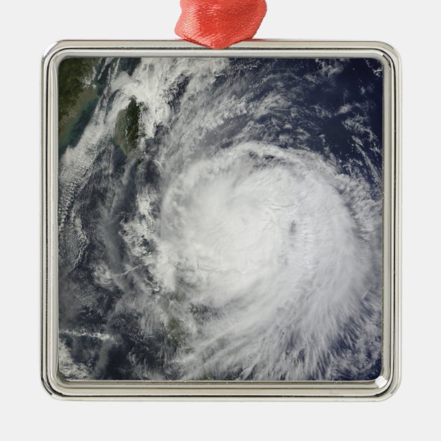 Typhoon Lupit off the Philippines Metal Ornament (Front)