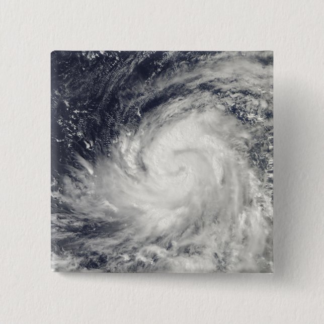 Typhoon Lupit over the western Pacific Ocean 2 Inch Square Button (Front)