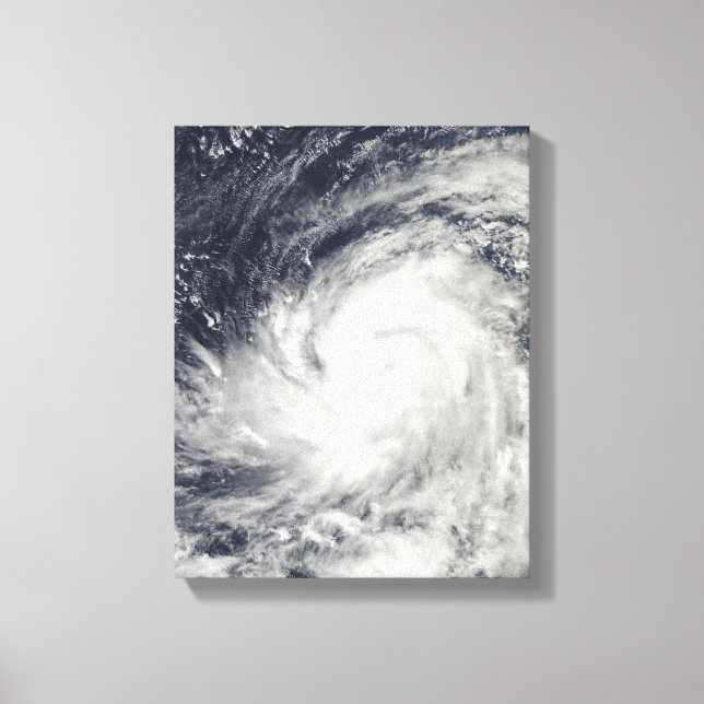 Typhoon Lupit over the western Pacific Ocean Canvas Print (Front)