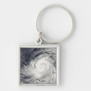 Typhoon Lupit over the western Pacific Ocean Keychain