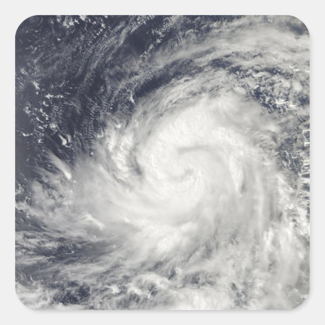 Typhoon Lupit over the western Pacific Ocean Square Sticker (Front)