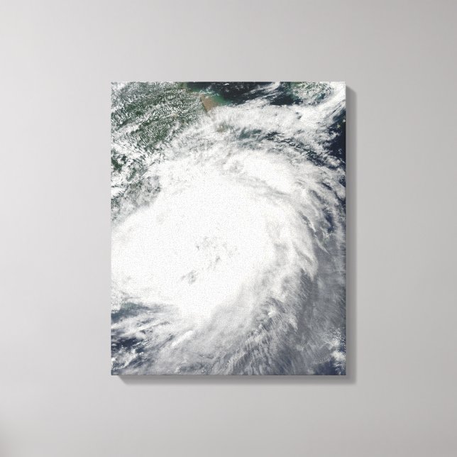 Typhoon Morakot over China Canvas Print (Front)