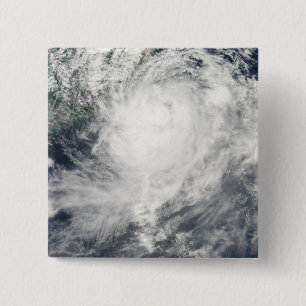 Typhoon Morakot over Taiwan 2 Inch Square Button