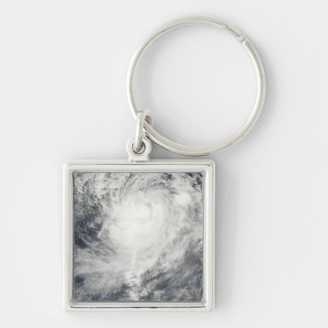 Typhoon Morakot over Taiwan Keychain (Front)
