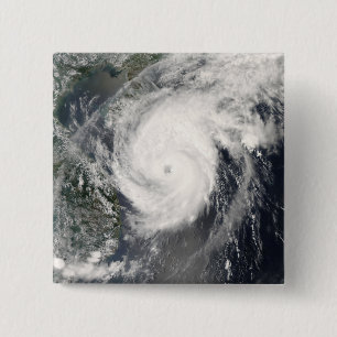 Typhoon Neoguri approaching China 2 Inch Square Button