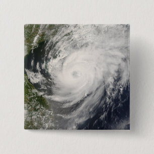 Typhoon Neoguri approaching China 2 Inch Square Button