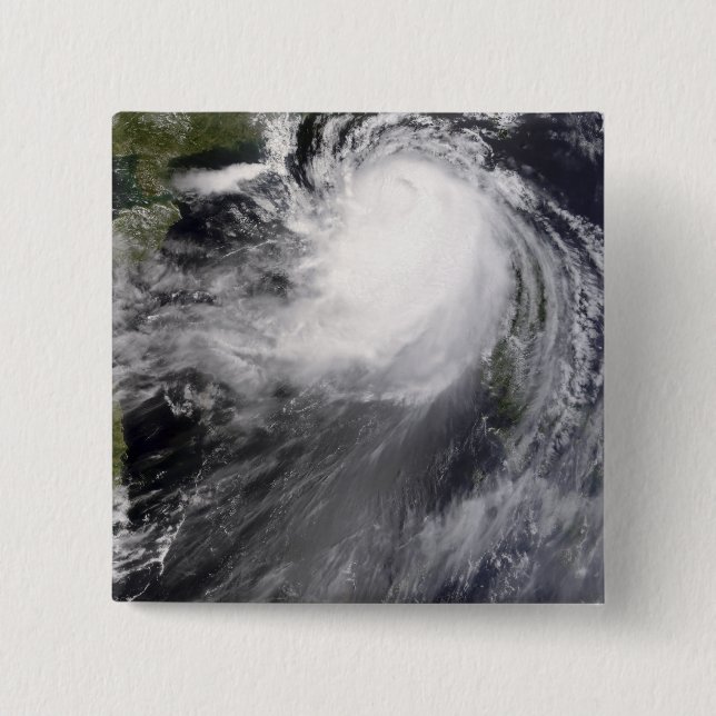 Typhoon Nuri approaching China 2 Inch Square Button (Front)