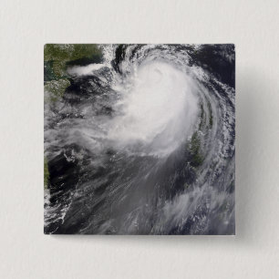 Typhoon Nuri approaching China 2 Inch Square Button