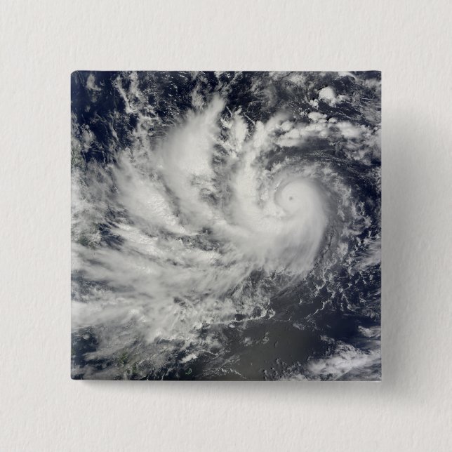 Typhoon Parma heading westward 2 Inch Square Button (Front)