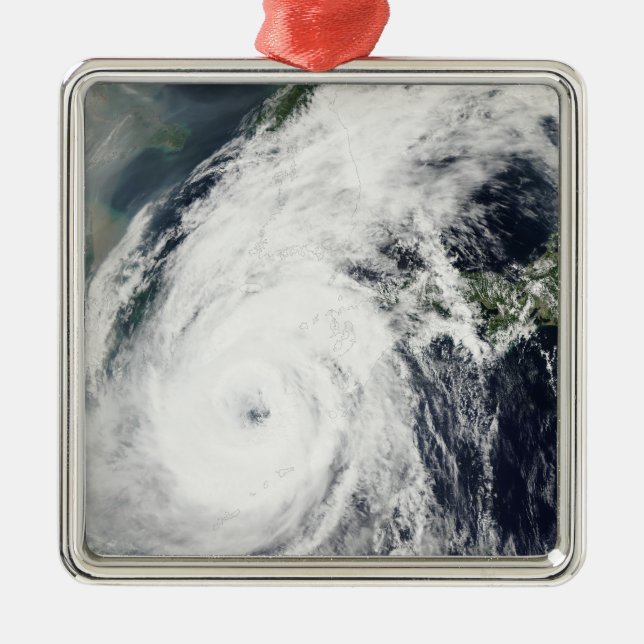 Typhoon Rusa 2 Metal Ornament (Front)