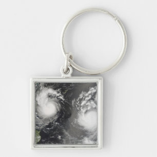 Typhoon Saomai and Tropical Storm Bopha Keychain