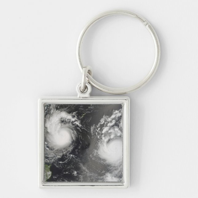 Typhoon Saomai and Tropical Storm Bopha Keychain (Front)