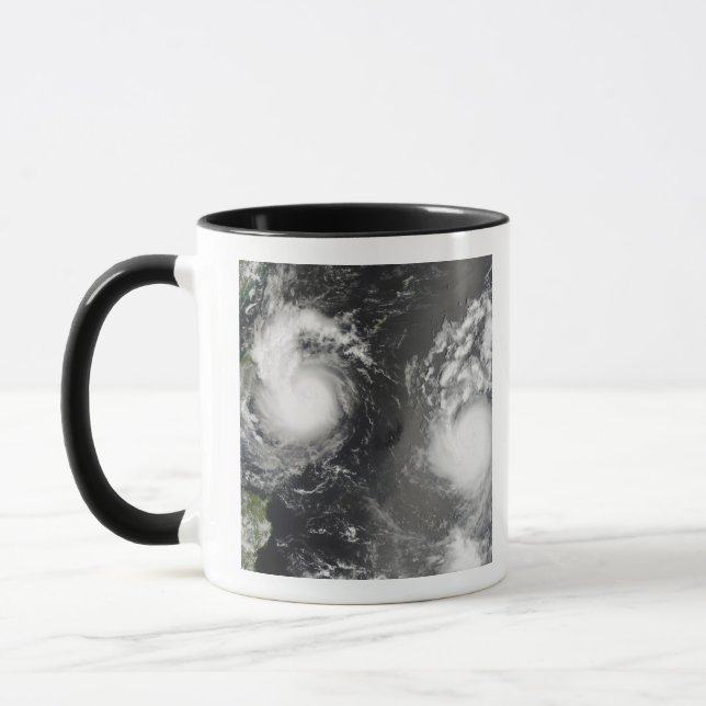 Typhoon Saomai and Tropical Storm Bopha Mug (Left)