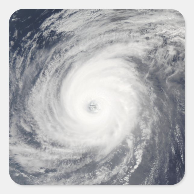 Typhoon Sudal south of Japan Square Sticker (Front)