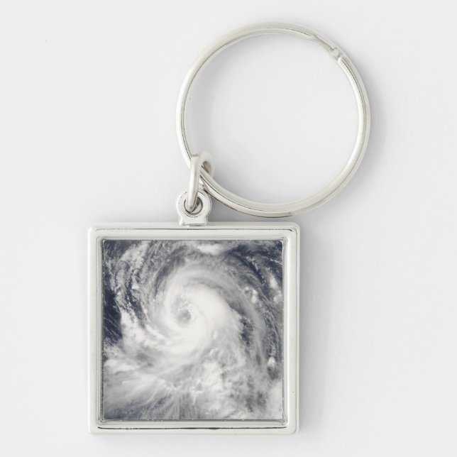 Typhoon Tingting over the Northern Mariana Isla Keychain (Front)