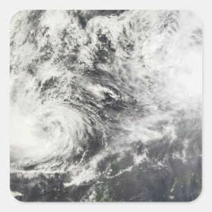 Typhoons Mitag and Hagibis Square Sticker