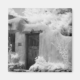 Typical adobe door and entryway in Santa Fe, New Magnet