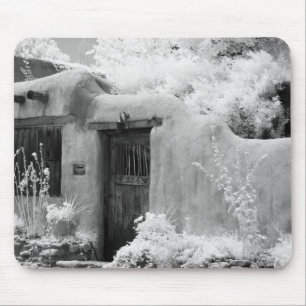 Typical adobe door and entryway in Santa Fe, New Mouse Pad