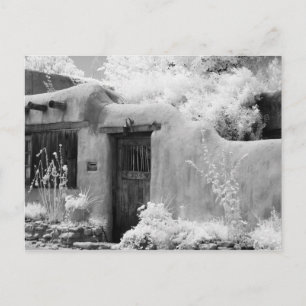 Typical adobe door and entryway in Santa Fe, New Postcard