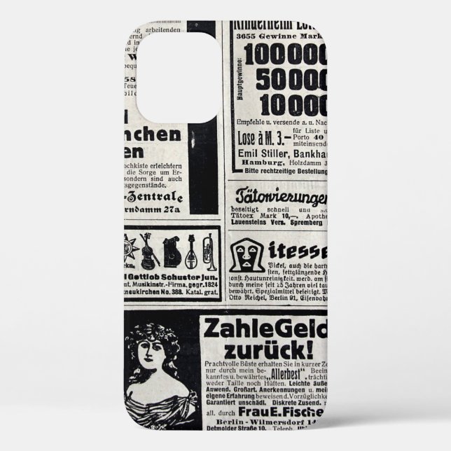 Typical advertisements in German in a European new Case-Mate iPhone Case (Back)