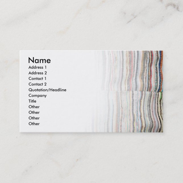 Typical azorean blanket business card (Front)