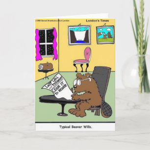 Typical Beaver Last Will & Testament Card
