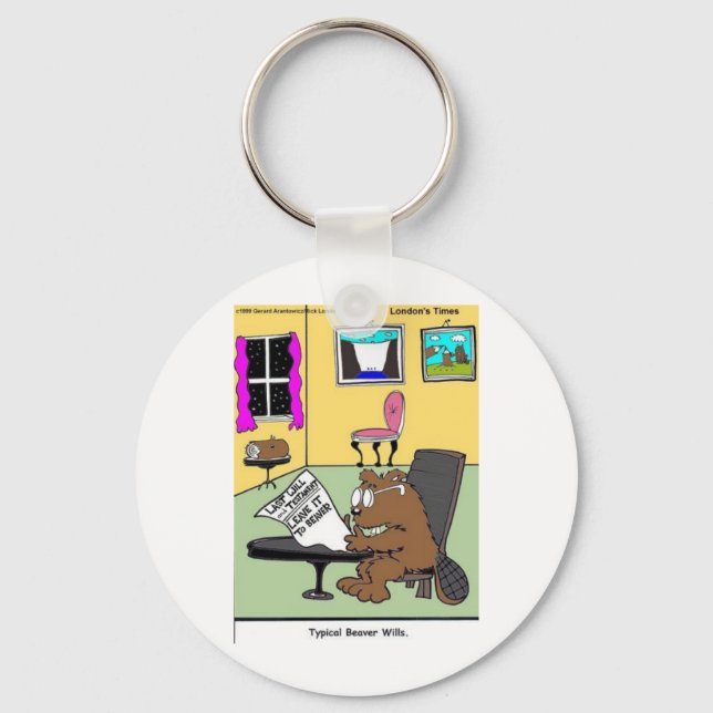 Typical Beaver Last Will & Testament Keychain (Front)