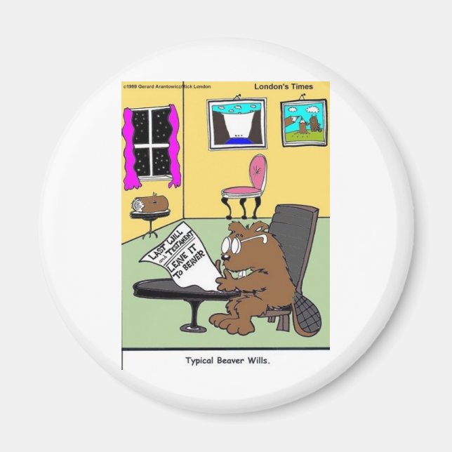 Typical Beaver Last Will & Testament Magnet (Front)