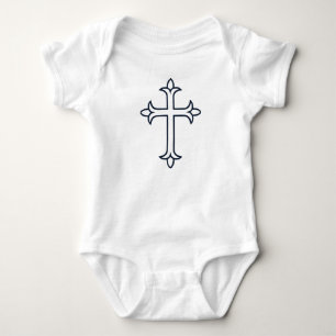 Typical Christian cross Baby Bodysuit