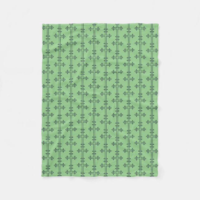 Typical Christian cross Fleece Blanket (Front)